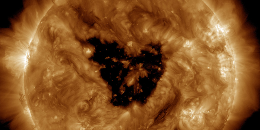 Coronal hole faces Earth